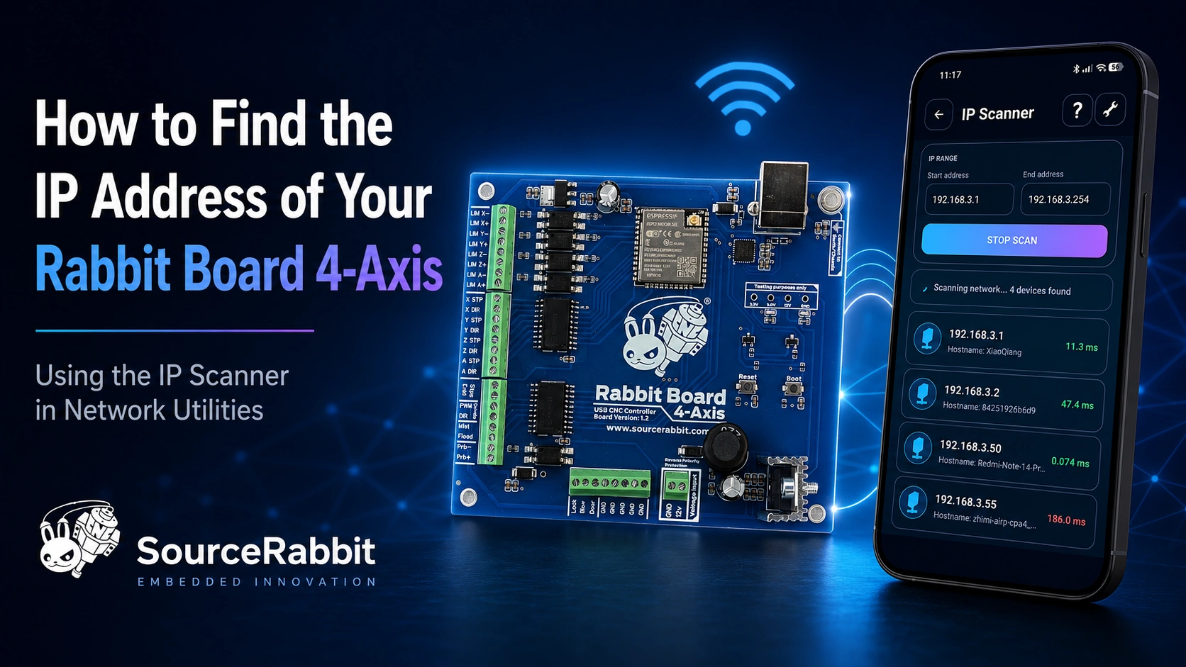 How to Find the IP Address of Your Rabbit Board 4-Axis
