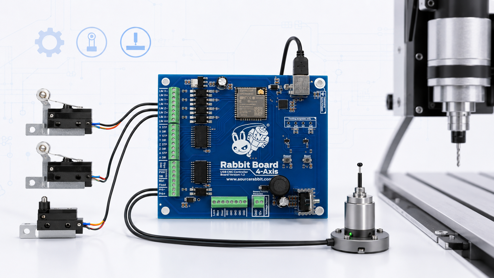 Connecting Limit Switches and the Probe